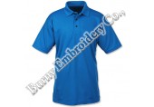 Men Royal Blue Short Sleeve Polyester Cotton T-Shirts Polo Shirts